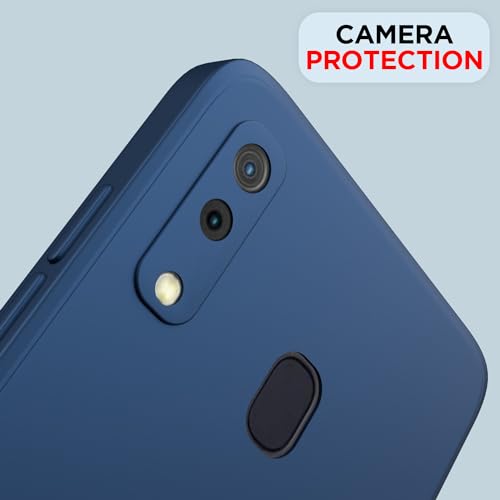 Image of Outlouders Back Cover for Samsung Galaxy A20 / A30 / M10s | Camera Protection | Durable Soft Matte Silicone Bumper Case (Blue)