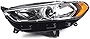 LOYALHEARTDY For 2013 2014 2015 2016Ford Fusion Halogen Headlight 4-Door Sedan Headlamp Left Driver Side Head light Clear Lens Chrome Housing Headlight FO2503304, DS7Z13008B (US Stock)