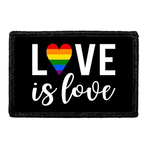 Love is Love | Hook and Loop Attach for Hats, Jeans, Vest, Coat | 2x3 in | by Pull Patch