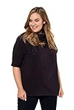 Ulla Popken Womenswear Plus Size Curvy Oversize Rhinestone Front Textured Oversized Stretch...