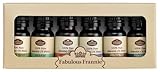 Fabulous Frannie First Aid Blend Set - Includes the Following Essential Oil Blends Muscle Ice, Boo Boo, Easy Breathzy, Protect, Renew, Tension 100% Pure Essential Oils .33oz (Pack of 6)