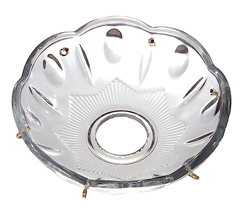 Image of B&P Lamp 4 Inch Pressed Glass Bobeche with 4 Pins