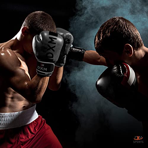 Dxm Sports Boxing Gloves For Men & Women, Boxing Training Gloves Ideal For Heavy Punching Bag Workout Kickboxing, Muay Thai, Mma Silver & Black, 16 Oz #TOP5