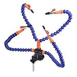 Helping Hands Soldering Third Hand Tools, 4 Flexible Arms With Adjustable Table Clamp PCB Holder...