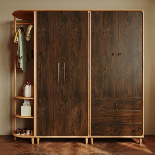 Miniatura 5 de Abyssaly Vinilo Adhesivo Muebles Madera, Papel Adhesivo Para Muebles Vintage, Papel Pintado Autoadhesivo Para Muebles Roble Marron Oscuro Decorativo Cocina Encimera Ventana 30cmx200cm