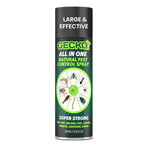 Image of Gecko Pest Control & Insect Repellent Spray (200 ml) | Herbal Formula | Repels Rat, Cockroach, Lizard, Ant, Termite & More | No Kill Just Repel | 200 Ml - FORMULATION 3X