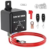 Car Remote Battery Disconnect Switch: 12V 200A Car Kill Switch Anti-Theft Switch Prevent Battery Drain Remote Car Kill Switch Anti Theft with 2 Keys for Car RV Truck Camper Travel Trailer
