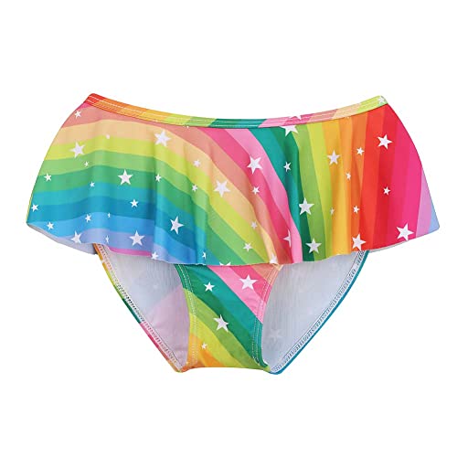 Rainbow Swimsuit Little Girls, Girls Long Sleeve Rash Guard Swimwear, Girls Bathing Suit(Rainbow 7T) #TOP3