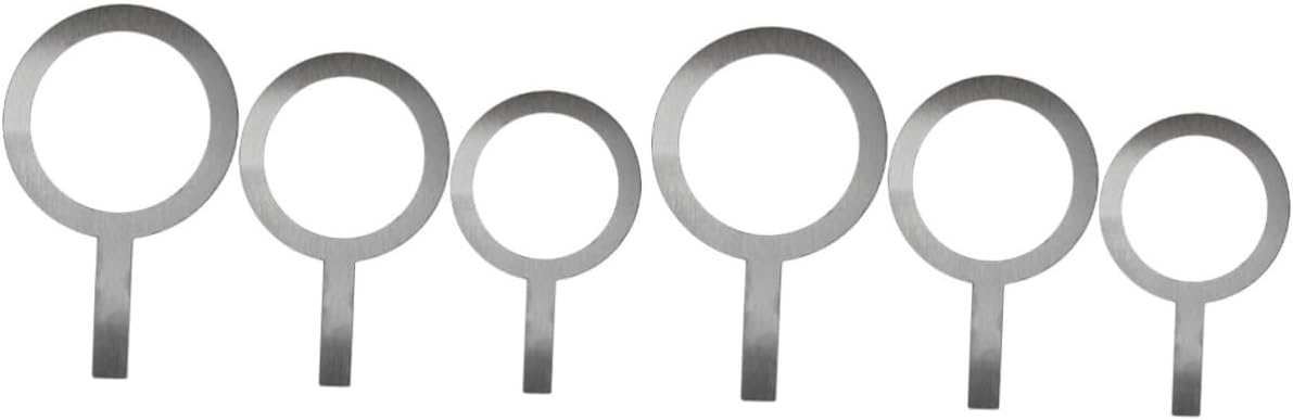 Mobestech 2sets 3pcs Stainless Steel Baking Cup Ring Stainless Steel Cup Cover Resistant Baking Rings for Milk Tea Coffee Desserts Portable Lightweight Design 3pcs*2