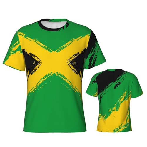 T-shirt couleur drapeau jamaïcain manches courtes pour rester au sec en randonnée