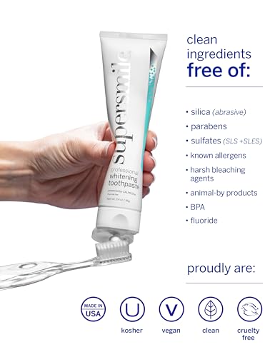 Image of Supersmile Original Mint Whitening Toothpaste, Fluoride-Free, 3.4 Oz | Calprox Powered, Whitens 5.5 Shades in 7 Days, TSA-Approved Travel Size, Signature Wild Mint, Veneer Safe