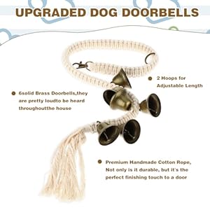 Canine Bell Canine Door Bell for Potty Coaching Adjustable Hanging Door Bell Size Cotton Hand Woven Canine Doorbell with 6 Additional Loud Bells for Small Medium and Massive Canine to Go Exterior Pet Provides  Cucciolini Doodles Canine bell canine door bell for potty coaching adjustable hanging door bell size cotton hand woven canine doorbell with 6 additional loud bells for small medium and massive canine to go exterior pet provides   cucciolini doodles