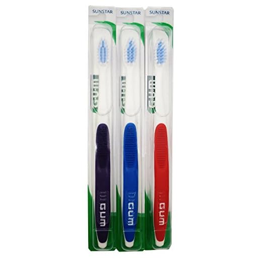 GUM Orthodontic Toothbrush - V Trim Soft Brush (3 Toothbrushes)