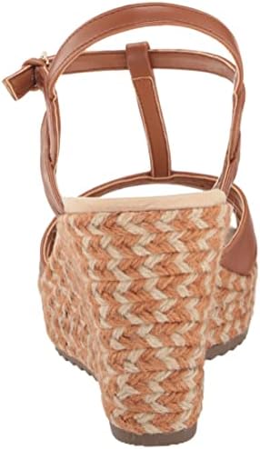 Anne Klein Women's Waves Wedge Sandal, Cognac, 7.5 | Image 2