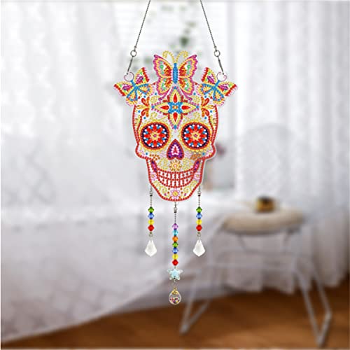 Qidhjh Diamond Art Suncatcher, Diy Wind Chime Diamond Painting, Diamond Painting Hanging Ornament Animal For Home Garden Decoration Gift (Wolf) #TOP3