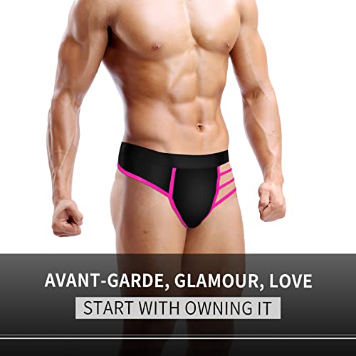 Men's Sexy Lingerie Thongs G-Strings Underwear (Pink) One Size #TOP6