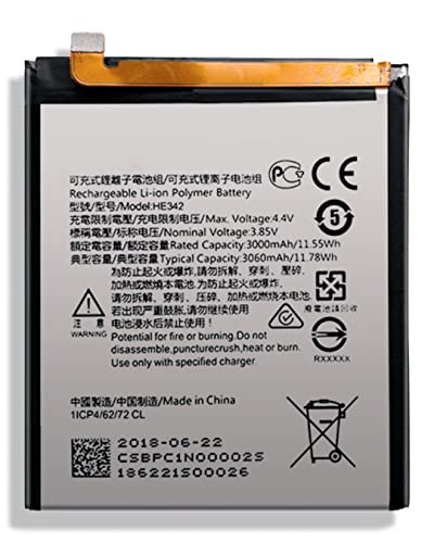 Image of Original Battery Compatible for Nokia 5.1 Plus X5 Nokia 7.1 Nokia 6.1 Plus X6 (3060mAh) with 6 Months Warranty (HE342)