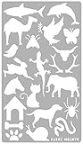 Limpiar con agua y jabón Aleks Melnyk #8 Plantilla Stencil de Metal para estarcir/Animales/para Arte Manualidades y decoración/Plantilla para Estarcidos/para Pintar con Aerógrafo/1 piezas/Bricolaje, DIY