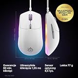 SteelSeries mysz do gier Rival 3 Gen 2 – Sensor optyczny TrueMove Core 8500 DPI – Wytrzymałość do 60 milionów kliknięć – Niskie opóźnienie kliknięć –Niska waga 77 g – Ślizgacze 100% PTFE – RGB -Biała