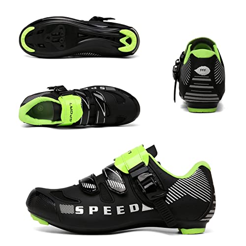Cycling Riding Peloton Shoes Womens Bike Bicycle Ladies Road Delta Cleats Clip Outdoor Pedal Compatible With Peloton Shimano Spd & Look Arc Delta Perfect For Mens Cycling Road Racing Green 40 #TOP7