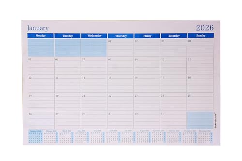 Image of Sukeshcraft Monthly Desk Pad Calendar Refill 2026 -Planner Refill (January - December 2026) (17.50 X 11 Inch)