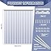 Juexica 72 x 84 Inch Plastic Strip Door Curtain Kit 0.08'' Walk in Cooler Curtains Thickness PVC Freezer Door Curtain Smooth Waterproof Hurricane Shutters Gate for Warehouse Garage Industry(Clear)
