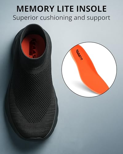 Image of Kraasa Walking Shoes for Men Height Increasing Sports Shoes Ultra Grip Soft Sole Gym Shoes Workout Lightweight Running Shoes for Men