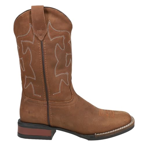Image of Roper Big Kids Cow Hide Boot, Brown, 4