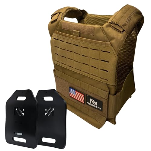 Image of Northgym Adjustable Weighted Vest /Incl. 3D Weight Plates in 14lbs / 20lbs / 30lbs / 42.5lbs - Optimized Weight Distribution and with Curved Plates for Running, Functional Training and Working Out