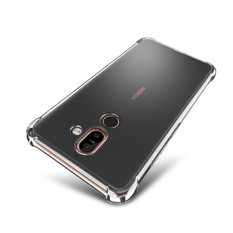 SmartPoint Bumper Transparent (Drop Protection) with Anti Dust Plugs Shockproof Slim Back Cover Case for Nokia 7 Plus 6.0" (B09SWW4QJ2) Amazon Price History, Amazon Price Tracker