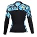 Owntop Wetsuit Jackets Womens, 2MM Neoprene Wetsuit Tops Long Sleeve, Keep Warm for Swimming Snorkeling Diving (Women's Blue, M)
