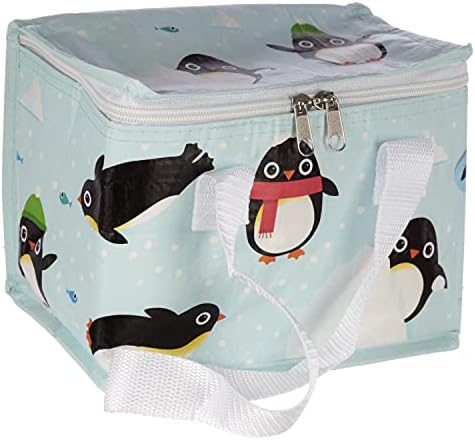 Puckator Huddle Penguins Woven Cool Bag Lunch Bag Home Office School Travel Camping Picnic Height 15.5cm Width 20.5cm Depth 14cm