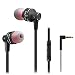 Wired Earbuds, Metal In Ear Earphones, 3.5mm Bass Stereo Headphones Noise Cancelling with Mic Controller for Smart Phones Laptop Tablets MP3 - Black