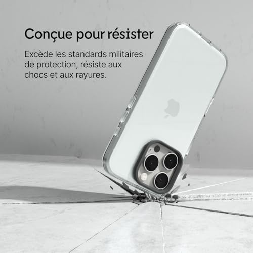 Coque Clear iPhone 16 Pro Max RhinoShield transparente avec motif Geometric Wolf Head - 3
