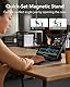 ESR iPad Air 13 (M3/M2, 2025/2024) Hülle mit Tastatur, Tastaturhülle mit Einzustellendem Magnetständer, Hoch-/Erhöhter Modus, Abnehmbare Schutzhülle, Rebound 360 Serie, Schwarz