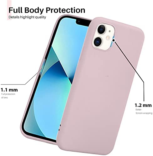 Image of VONZEE Liquid Silicone, Microfiber Shockproof Slim Back Cover Compatible for iPhone 11 6.1 inch, (Lilac)