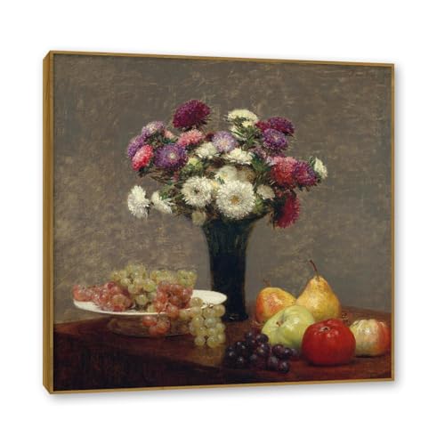 Impressions sur toile célèbres Henri Fantin Latour reproduction tableau cadre doré