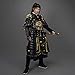PHYNEDI Armor Tactical Equipment Shoulder Pauldron Armor Skirt Crotch Protector Guards, Medieval Warrior Knight Samurai Black 165-185cm, 50-90KG H2441476JEAYO 0