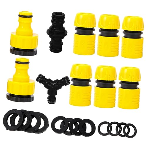YARNOW 1 Juego Juego De Conectores A Diluvio Retráctil Grifo Rápido Conector De Riego Yellow