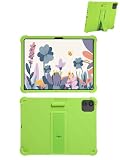 Case for HUION Kamvas Slate 13 Tablet 12.7 Inch, FJIASTB Soft Silicone Kids Friendly Protective Cover with Adjustable Stand, Drop-Proof (Green)