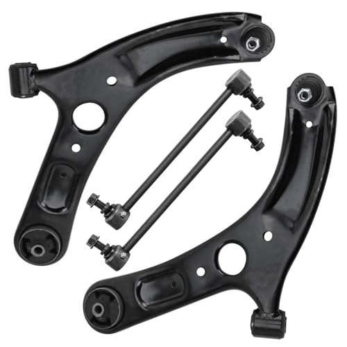 Image of Detroit Axle - 4pc Front Control Arms Kit for 2014-2018 Kia Forte Forte5 2014-2016 Forte Koup, 2 Lower Control Arms with Ball Joint Assembly 2 Sway Bar End Links Replacement