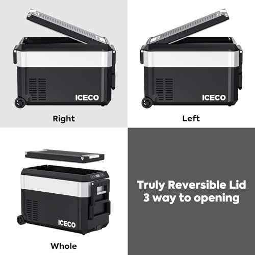ICECO JP40 Pro 12 Volt Car Refrigerator, Portable Fridge Freezer for Camping, Car Fridge Powered by SECOP, 12V refrigerator for Car & Home, DC 12/24V, AC 110/240V, Multi-directional Lid - Image 4