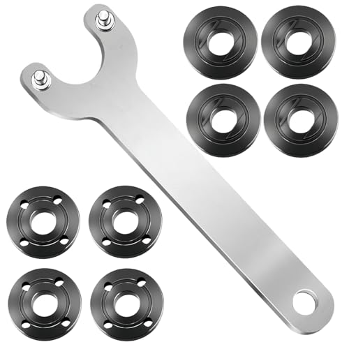 BLOLACDZ Kit de chave de porca de rebarbadora, 9 peças, porca de trava de flange 5/8-11 para esmeril