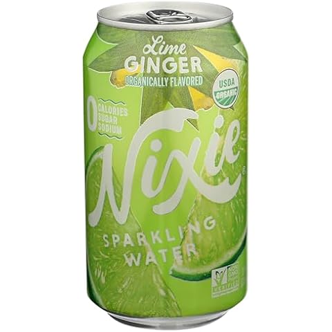 Nixie Sparkling Water Organic Lime Ginger Sparkling Water Single, 12 FZ Cover