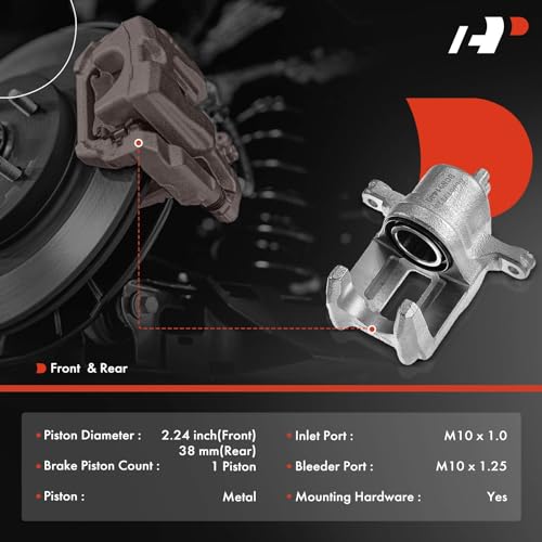 A-Premium Disc Brake Caliper Assembly Without Bracket Compatible with Select Honda, Acura and Isuzu Models - CR-V 2002-2004, Odyssey 1995-1998, Legend 1991-1995, RL,Oasis - Rear Driver and Passenger by A-Premium - Image 2