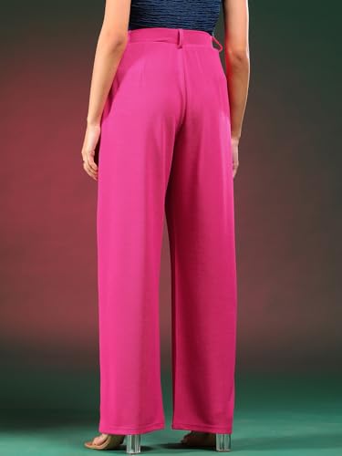 Image of KOTTY Women's High Waist Pleated Wide Leg Trousers