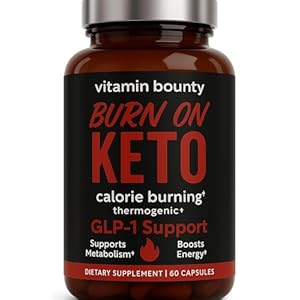 Vitamin Bounty Burn On Keto Multivitamin – Keto-Specific Nutritional Support with Magnesium, Potassium, and MCT for Energy, Cramp Relief, and Nutrient Optimization- GLP-1 Support- 60 Capsules