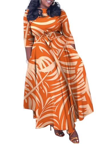 Seltaon Casual Floral Print Plus Size Maxi Dress...