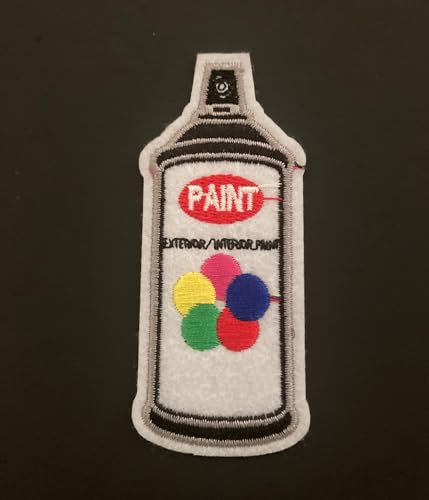 Spray Paint Can Iron-On Patch – Graffiti Artist Style Embroidered Clothing Accessory – DIY Street Art Design for Jackets, Hats, Backpacks, Jeans & Creative FashionSpray Can 1pc
