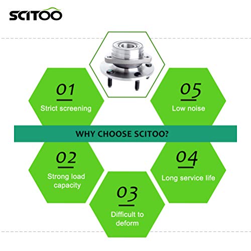 Scitoo Wheel Hubs Assembly Fit For 1994-1999 For Ram 1500 5 Lugs 515006 New Front Hub Assembly Set No/Abs 2 Pack #TOP5